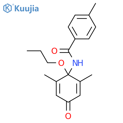 N-(2,6-dimethyl-4-oxo-1-propoxycyclohexa-2,5-dien-1-yl)-4-methylbenzamide structure