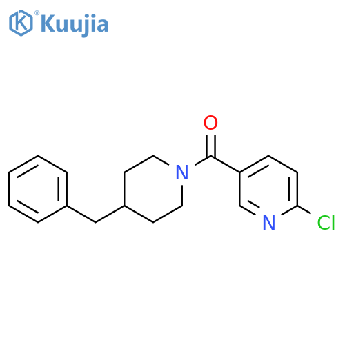 (6-Chloro-3-pyridinyl)[4-(phenylmethyl)-1-piperidinyl]methanone structure