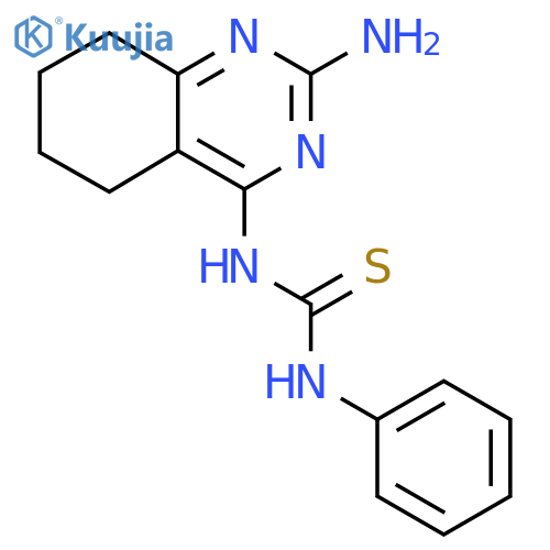 3-(2-amino-5,6,7,8-tetrahydroquinazolin-4-yl)-1-phenylthiourea structure