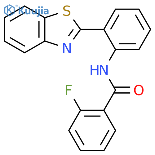 N-2-(1,3-benzothiazol-2-yl)phenyl-2-fluorobenzamide structure