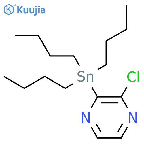 Pyrazine, 2-chloro-3-(tributylstannyl)- structure