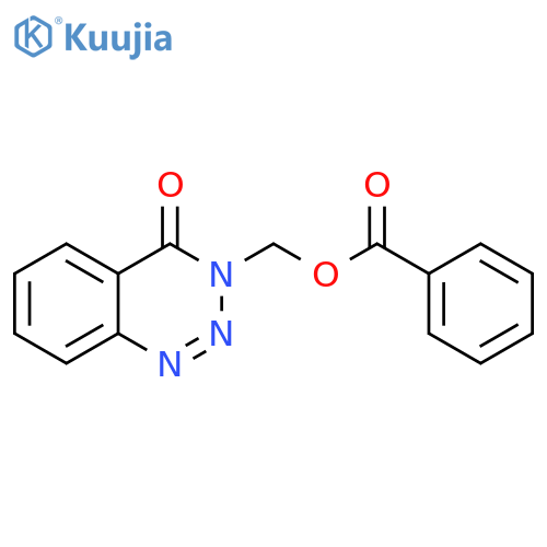 (4-oxo-3,4-dihydro-1,2,3-benzotriazin-3-yl)methyl benzoate structure