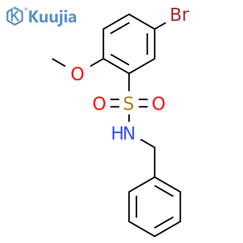 N-benzyl-5-bromo-2-methoxybenzene-1-sulfonamide structure