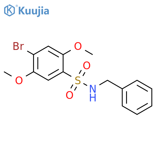 N-benzyl-4-bromo-2,5-dimethoxybenzene-1-sulfonamide structure