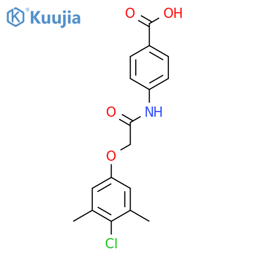 4-2-(4-chloro-3,5-dimethylphenoxy)acetamidobenzoic acid structure