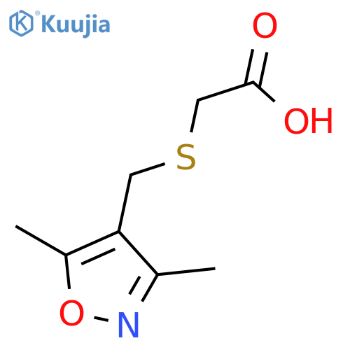 ((3,5-Dimethylisoxazol-4-yl)methylthio)acetic acid structure