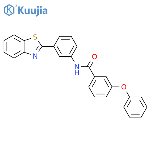 N-3-(1,3-benzothiazol-2-yl)phenyl-3-phenoxybenzamide structure