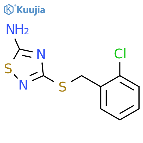 3-(2-Chlorobenzyl)thio-1,2,4-thiadiazol-5-amine structure