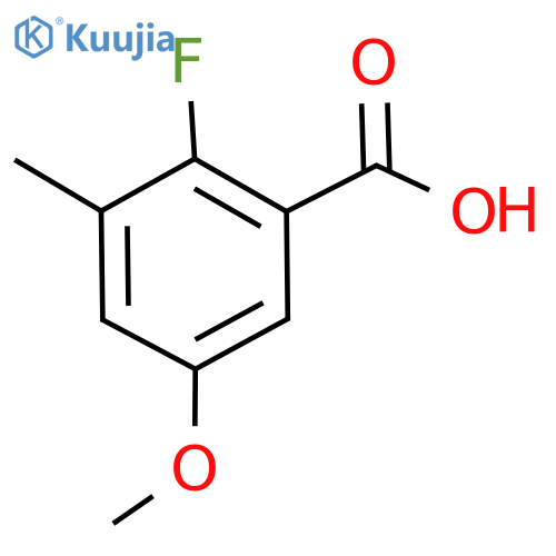 2-Fluoro-5-methoxy-3-methylbenzoic acid structure