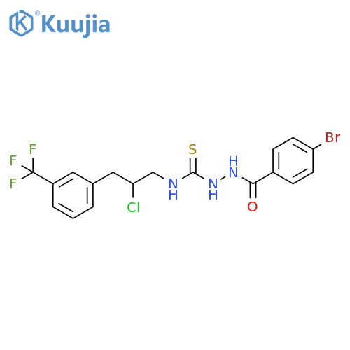 4-bromo-N-({2-chloro-3-3-(trifluoromethyl)phenylpropyl}carbamothioyl)aminobenzamide structure