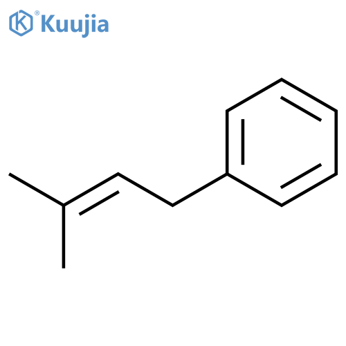 (3-methylbut-2-en-1-yl)benzene structure