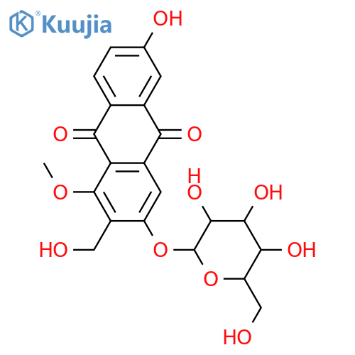 1,3,6-Trihydroxy-2-(hydroxymethyl)anthraquinone; 1-Me ether, 3-O-β-D-glucopyranoside structure
