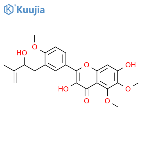 3,4',5,6,7-Pentahydroxy-3'-prenylflavone; Δ3''-Isomer, 2''ξ-hydroxy, 4',5,6-tri-Me ether structure