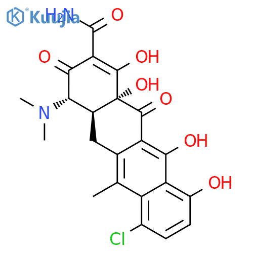 2-Naphthacenecarboxamide,7-chloro-4-(dimethylamino)-1,4,4a,5,12,12a-hexahydro-3,10,11,12a-tetrahydroxy-6-methyl-1,12-dioxo-,(4S,4aS,12aS)- structure