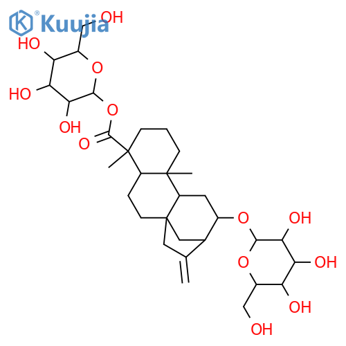 12-Hydroxy-16-kauren-19-oic acid; (ent-12α)-form, 19-O-β-D-Glucopyranosyl ester, 12-O-β-D-glucopyranoside structure