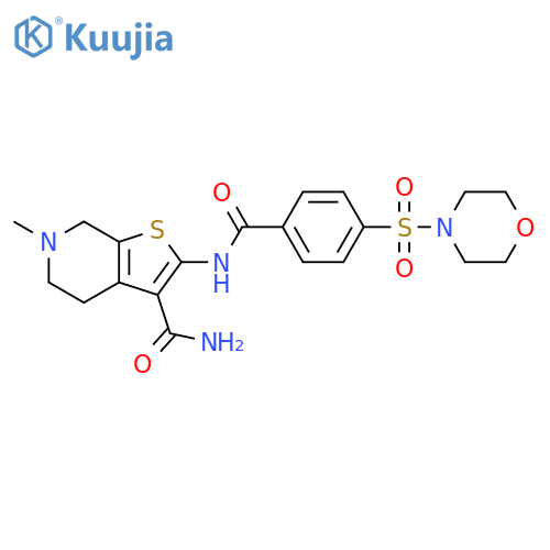 6-methyl-2-4-(morpholine-4-sulfonyl)benzamido-4H,5H,6H,7H-thieno2,3-cpyridine-3-carboxamide structure