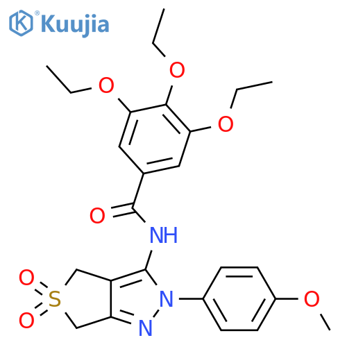 3,4,5-triethoxy-N-2-(4-methoxyphenyl)-5,5-dioxo-2H,4H,6H-5lambda6-thieno3,4-cpyrazol-3-ylbenzamide structure