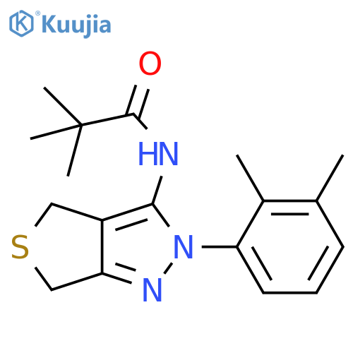 N-2-(2,3-dimethylphenyl)-2H,4H,6H-thieno3,4-cpyrazol-3-yl-2,2-dimethylpropanamide structure