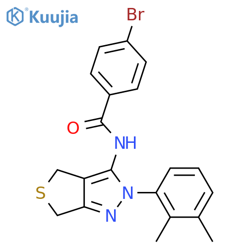 4-bromo-N-2-(2,3-dimethylphenyl)-2H,4H,6H-thieno3,4-cpyrazol-3-ylbenzamide structure