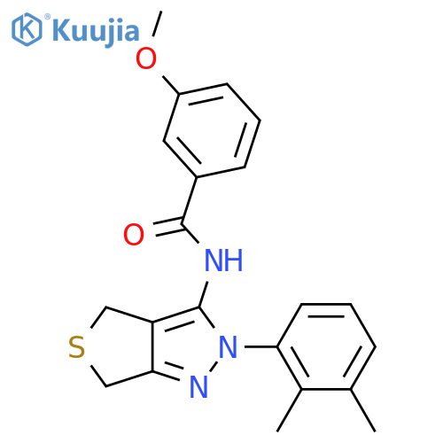 N-2-(2,3-dimethylphenyl)-2H,4H,6H-thieno3,4-cpyrazol-3-yl-3-methoxybenzamide structure