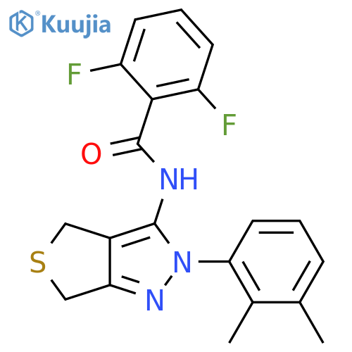N-2-(2,3-dimethylphenyl)-2H,4H,6H-thieno3,4-cpyrazol-3-yl-2,6-difluorobenzamide structure