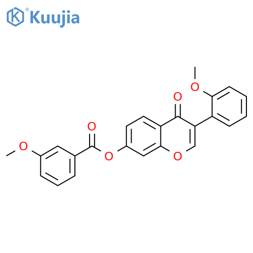 3-(2-methoxyphenyl)-4-oxo-4H-chromen-7-yl 3-methoxybenzoate structure