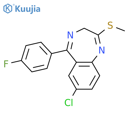 3H-1,4-Benzodiazepine, 7-chloro-5-(4-fluorophenyl)-2-(methylthio)- structure