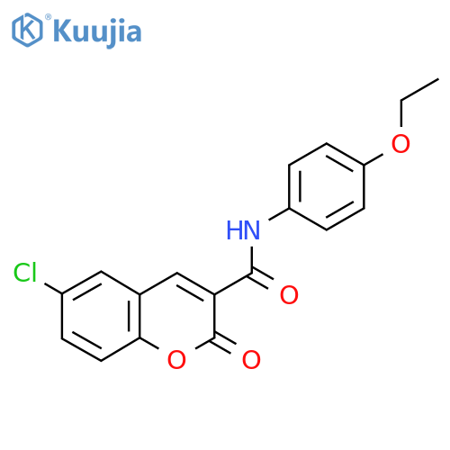 6-chloro-N-(4-ethoxyphenyl)-2-oxo-2H-chromene-3-carboxamide structure