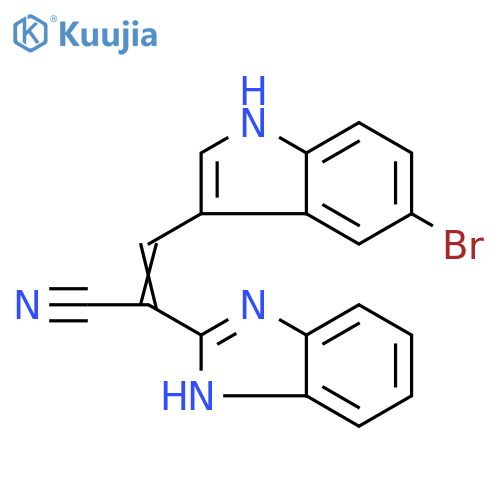 1H-Benzimidazole-2-acetonitrile, α-[(5-bromo-1H-indol-3-yl)methylene]- structure