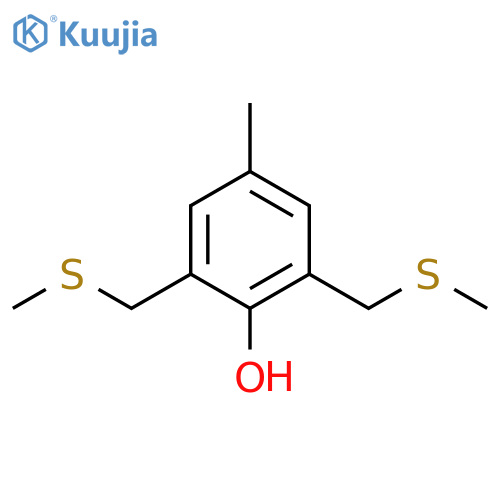 Phenol,4-methyl-2,6-bis[(methylthio)methyl]- structure