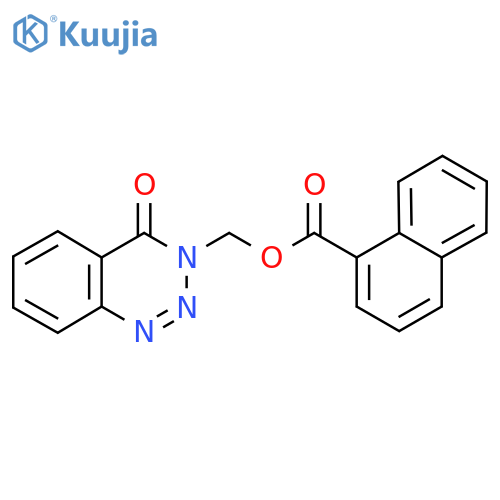 (4-oxo-3,4-dihydro-1,2,3-benzotriazin-3-yl)methyl naphthalene-1-carboxylate structure