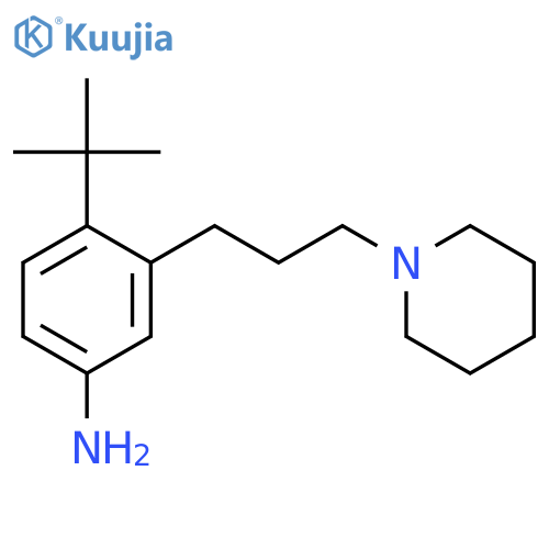4-(Tert-butyl)-3-(3-piperidylpropyl)phenylamine structure