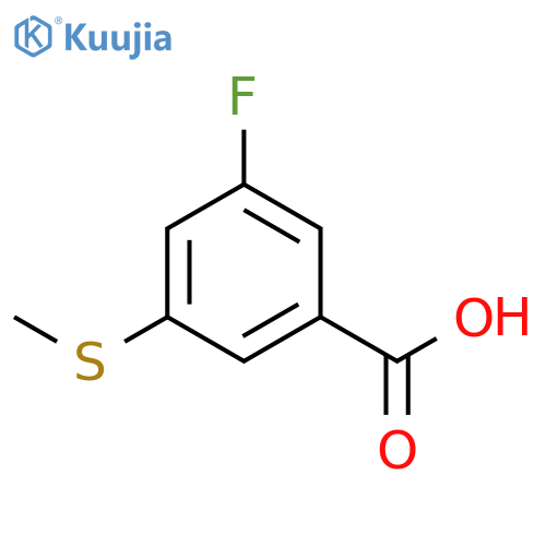 3-Fluoro-5-methylsulfanylbenzoic acid structure