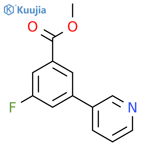 Benzoic acid, 3-fluoro-5-(3-pyridinyl)-, methyl ester structure