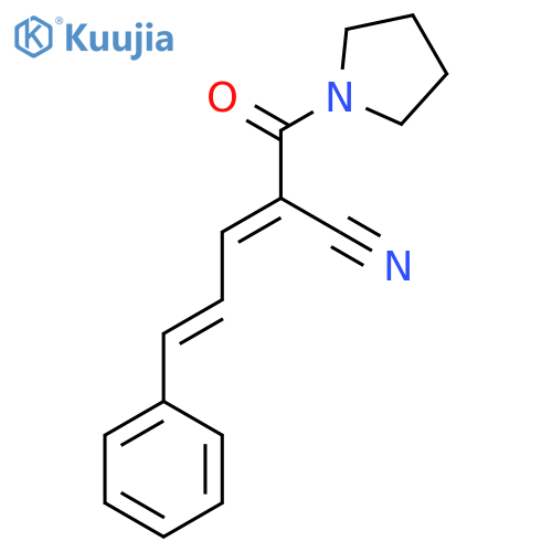 (2E,4E)-5-phenyl-2-(pyrrolidin-1-ylcarbonyl)penta-2,4-dienenitrile structure