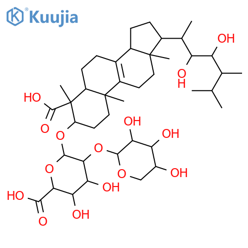 3,22,23-Trihydroxy-24-methyl-30-norlanost-8-en-29-oic acid; (3β,22R,23S,24R)-form, 3-O-[β-D-Arabinopyranosyl-(1→2)-β-D-glucuronopyranoside] structure