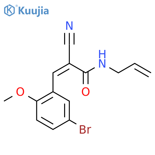 3-(5-bromo-2-methoxyphenyl)-2-cyano-N-(prop-2-en-1-yl)prop-2-enamide structure