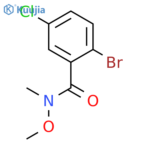 2-bromo-5-chloro-N-methoxy-N-methylbenzamide structure