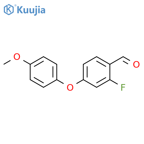 Benzaldehyde,2-fluoro-4-(4-methoxyphenoxy)- structure