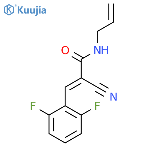 2-cyano-3-(2,6-difluorophenyl)-N-(prop-2-en-1-yl)prop-2-enamide structure