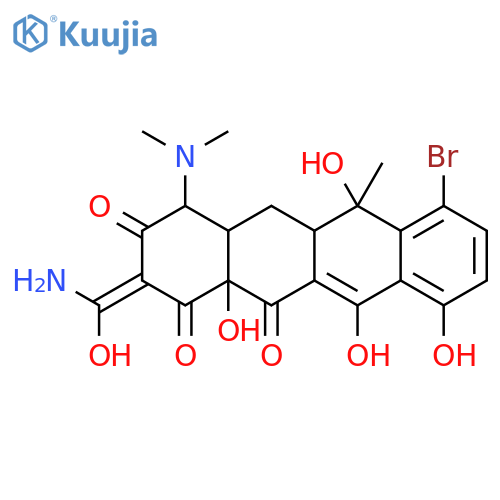 (2Z,4S,4aS,5aS,6R,12aS)-2-(amino-hydroxy-methylidene)-7-bromo-4-dimethylamino-6,10,11,12a-tetrahydroxy-6-methyl-4,4a,5,5a-tetrahydrotetracene-1,3,12-trione structure