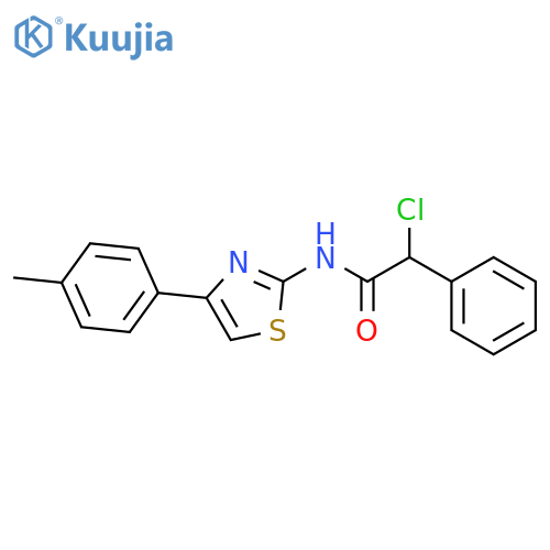 2-chloro-N-4-(4-methylphenyl)-1,3-thiazol-2-yl-2-phenylacetamide structure