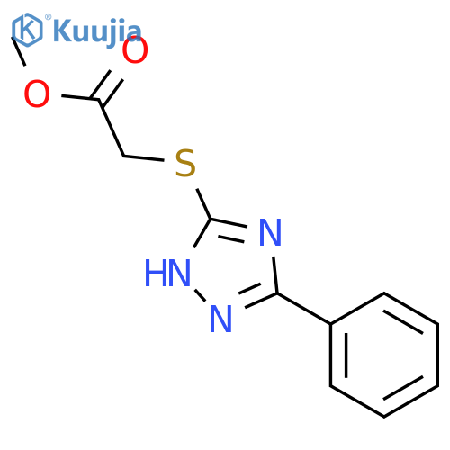 (5-Phenyl-4H-[1,2,4]triazol-3-ylsulfanyl)-acetic acid methyl ester structure