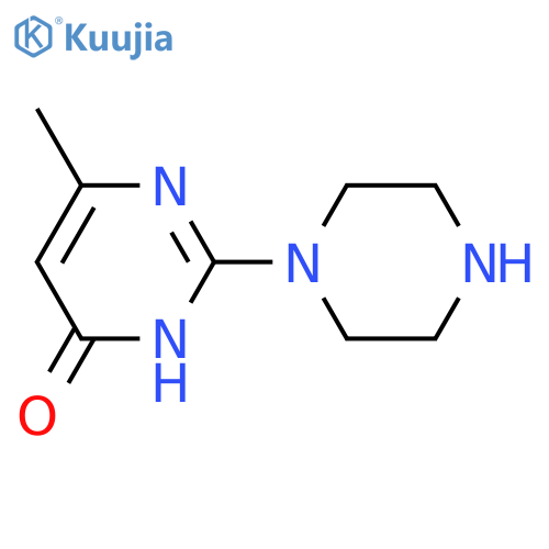 6-Methyl-2-(piperazin-1-yl)-3,4-dihydropyrimidin-4-one structure