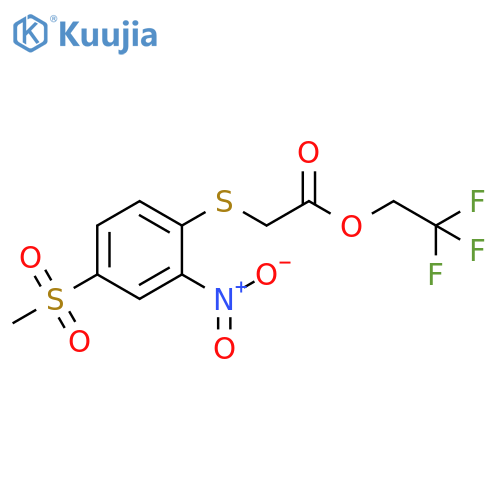 2,2,2-trifluoroethyl 2-(4-methanesulfonyl-2-nitrophenyl)sulfanylacetate structure