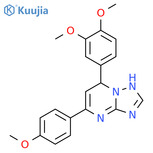 7-(3,4-dimethoxyphenyl)-5-(4-methoxyphenyl)-4H,7H-1,2,4triazolo1,5-apyrimidine structure