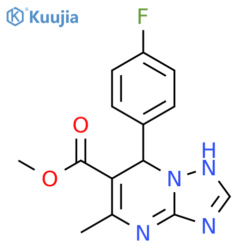 methyl 7-(4-fluorophenyl)-5-methyl-4H,7H-1,2,4triazolo1,5-apyrimidine-6-carboxylate structure
