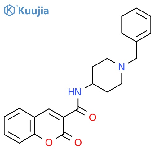 N-(1-benzylpiperidin-4-yl)-2-oxo-2H-chromene-3-carboxamide structure
