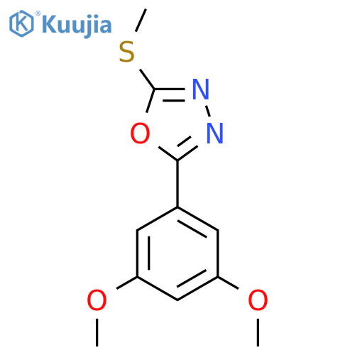 2-(3,5-Dimethoxyphenyl)-5-(methylsulfanyl)-1,3,4-oxadiazole structure