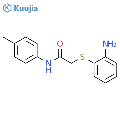 2-[(2-aminophenyl)sulfanyl]-N-(4-methylphenyl)acetamide structure
